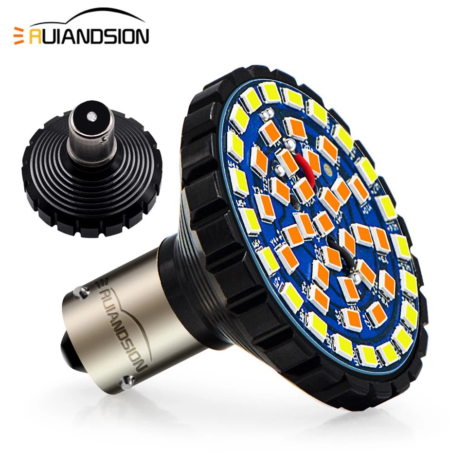 Ruiandsion Dual Color Led Headlight For Motorcycle 12V White And Yellow Ruiandsion Dual Color Led Headlight For Motorcycle 12V White And Yellow